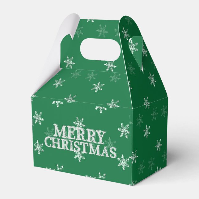 Chalk Snowflake Pattern Favour Box (Front Side)