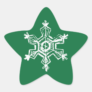 Chalk Snowflake Pattern Star Sticker