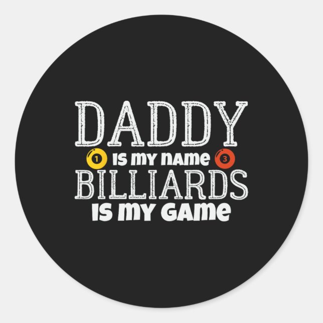 Chalk Stick Cueist Table Rack Snooker Billiards Po Classic Round Sticker (Front)