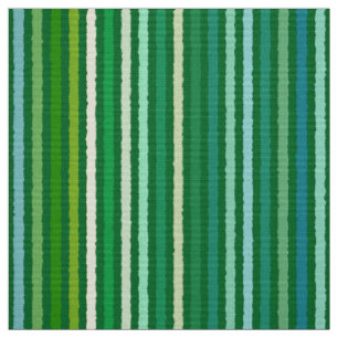 Chalk Stripes - Jade Green and Aqua Fabric