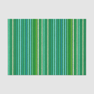 Chalk Stripes - Jade Green and Aqua Tissue Paper