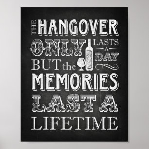 Chalk Style Party Print / HANGOVER Quote Sign