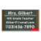 Chalk Teachers Information Magnetic Business Cards