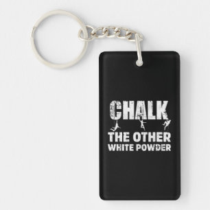 Chalk The Other White Powder Rock climbing Key Ring