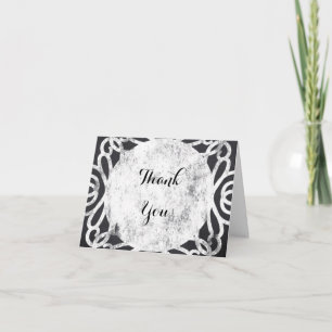Chalk Vintage Elegant Thank You Fold Card