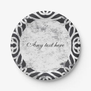 Chalk Vintage Elegant Wedding Bridal Party Plates