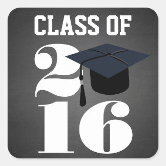 Chalkboard 2016 Graduation Sticker