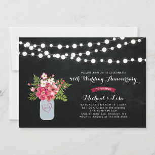 Chalkboard 40th Wedding Anniversary Invitation