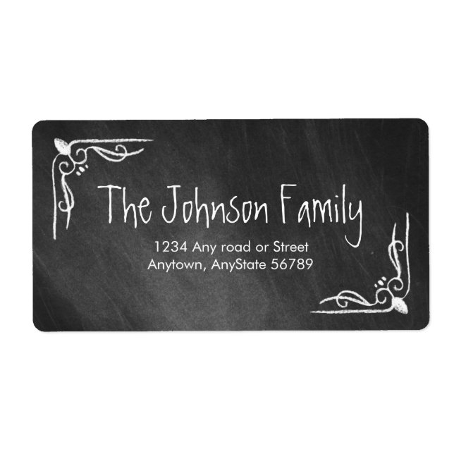 Chalkboard Address Label (Front)
