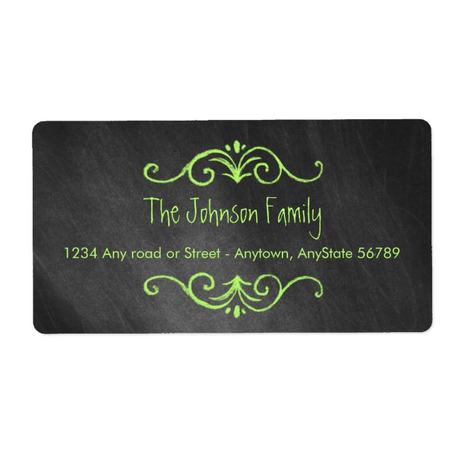 Chalkboard Address Label (Front)