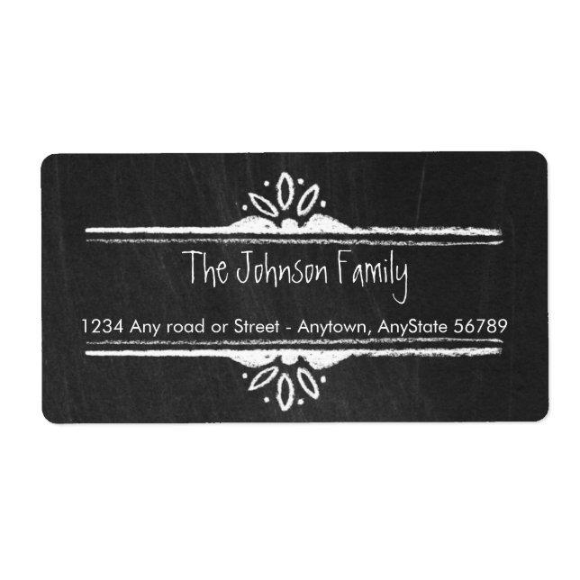 Chalkboard Address Label (Front)