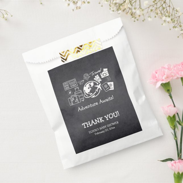 Chalkboard Adventure Awaits Baby Shower Favour Bags (Sealed)