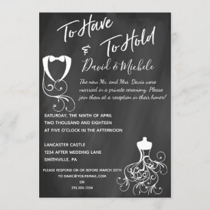 Chalkboard After/Post Wedding Party Invitation