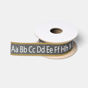 Chalkboard Alphabet Board Satin Ribbon