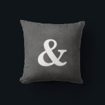 Chalkboard Ampersand Outdoor Pillow<br><div class="desc">A large white ampersand accents this cute outdoor cushion on a chalkboard background,  making it a perfect addition to the coordinating Mr. and Mrs. pillows for an outdoor sweetheart table or the newlyweds patio or deck.</div>