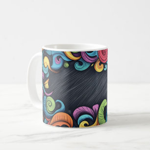 Chalkboard and chalk backgrounds. Childlike style  Coffee Mug