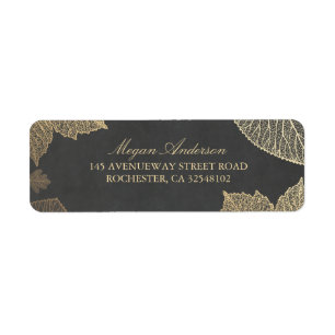 Chalkboard and Gold Leaves Fall Wedding