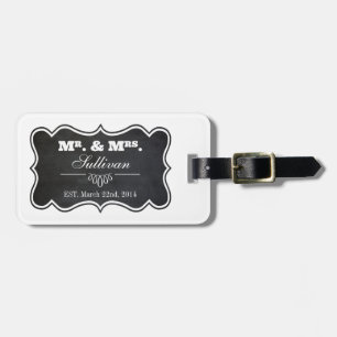 Chalkboard and Ornate Frame Luggage Tag