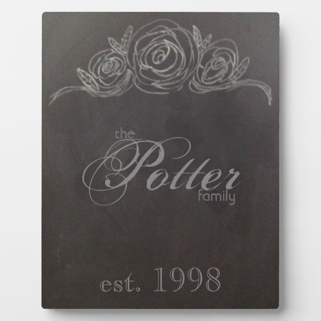 Chalkboard Anniversary Plaque (Front)