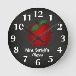 Chalkboard Apple Wall Clock