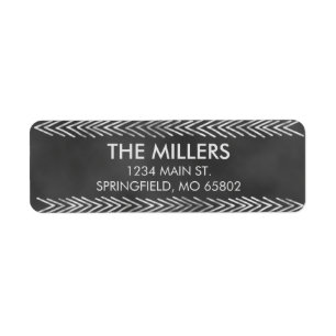Chalkboard Arrows Return Address Labels