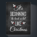 Chalkboard Art Paperweight<br><div class="desc">Its beginning to look a lot like Christmas Chalkboard Art
Don't let missing papers weigh you down,  get a paperweight instead! A fun,  thoughtful gift that's a beautiful addition to any home or desk.</div>