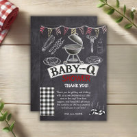 Chalkboard Baby-Q Grill Baby Shower