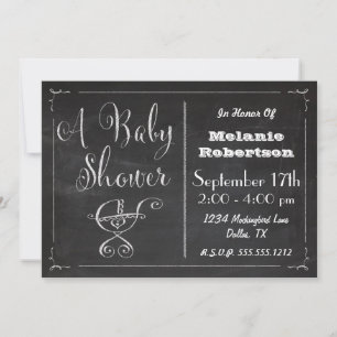 Chalkboard Baby Shower invitation