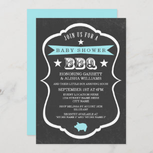 Chalkboard Baby Shower Invitation / Boy