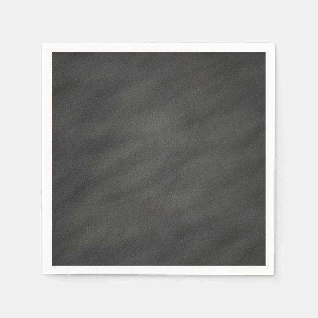 Chalkboard Background Grey Black Chalk Board Blank Napkin (Front)