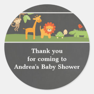 Chalkboard Background Jungle Safari Stickers