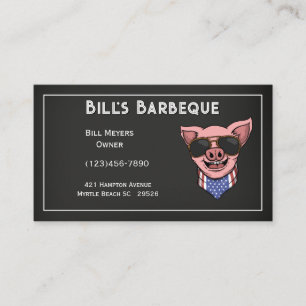 Chalkboard Barbecue Business Card