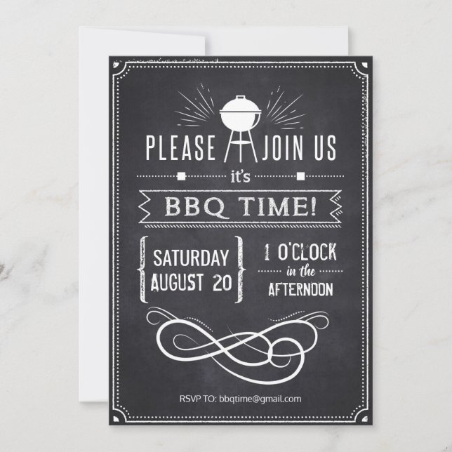 Chalkboard Barbecue Invite (Front)