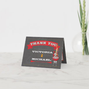Chalkboard Barbecue Thank you note card