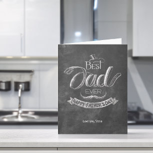 Chalkboard Best Dad Ever Father's Day Card