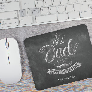 Chalkboard Best Dad Ever Father's Day Personalised Mouse Mat