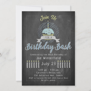 Chalkboard Birthday Invitation