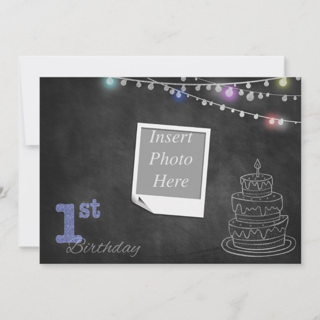 chalkboard birthday invitation (Front)