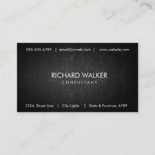 Chalkboard Black Board Elegant Modern Professional Business Card