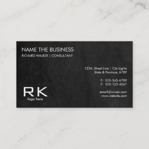 Chalkboard Black Elegant Professional Attorney Business Card