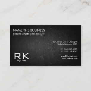 Chalkboard Black Elegant Professional Attorney Business Card