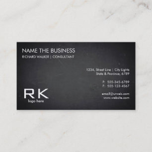 Chalkboard Black Elegant Professional Attorney Business Card