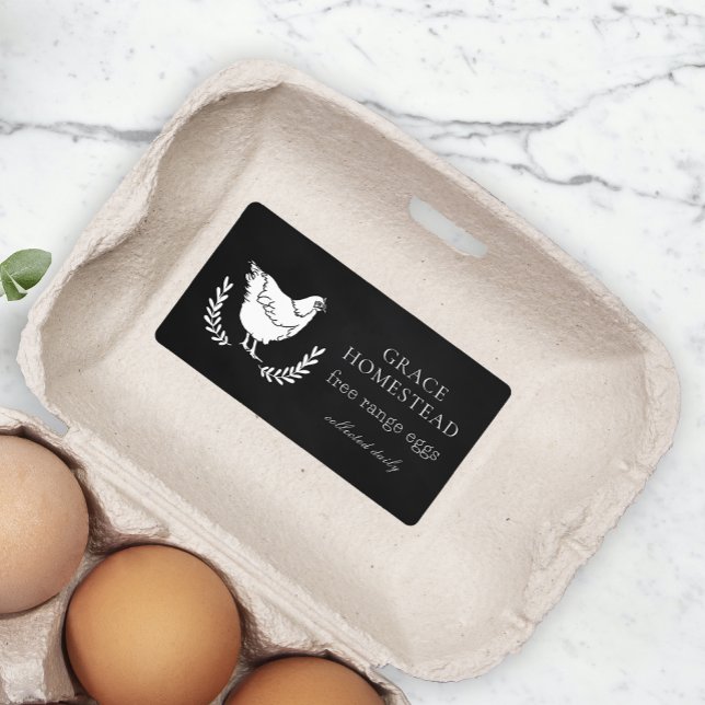 Chalkboard Black Farm Chicken Egg Carton Product (Creator Uploaded)