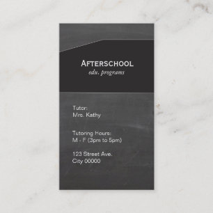 Chalkboard Black Panel Business Card