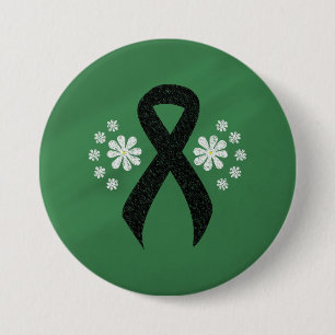 Chalkboard Black Ribbon 7.5 Cm Round Badge