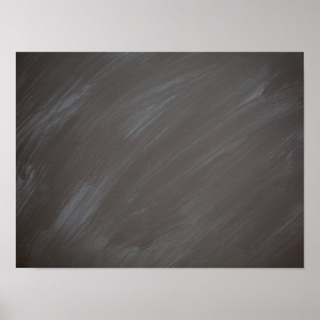 Chalkboard Blackboard Background Retro Charcoal Poster (Front)