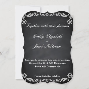Chalkboard Blackboard Inspired Wedding Save The Date