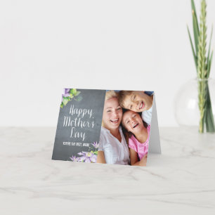 Chalkboard BloomMothers Day Photo Card