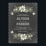 Chalkboard Blooms Wedding Invitations<br><div class="desc">Matching items available. Visit our store at BERRYBERRYSWEET.COM for more options. 

 Design © Berry Berry Sweet Designs</div>