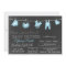 Chalkboard blue Baby shower Invitation